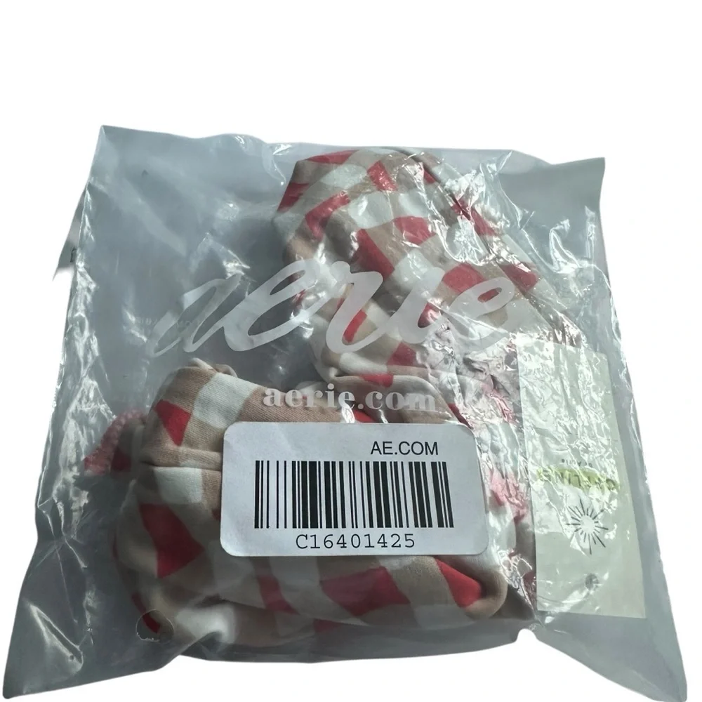 Aerie‎ Offline Women’s Red Gingham Checked Top Knot Headband NWT